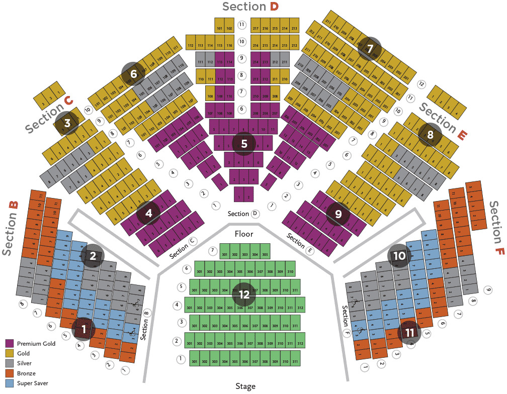 Proscenium Seat Map